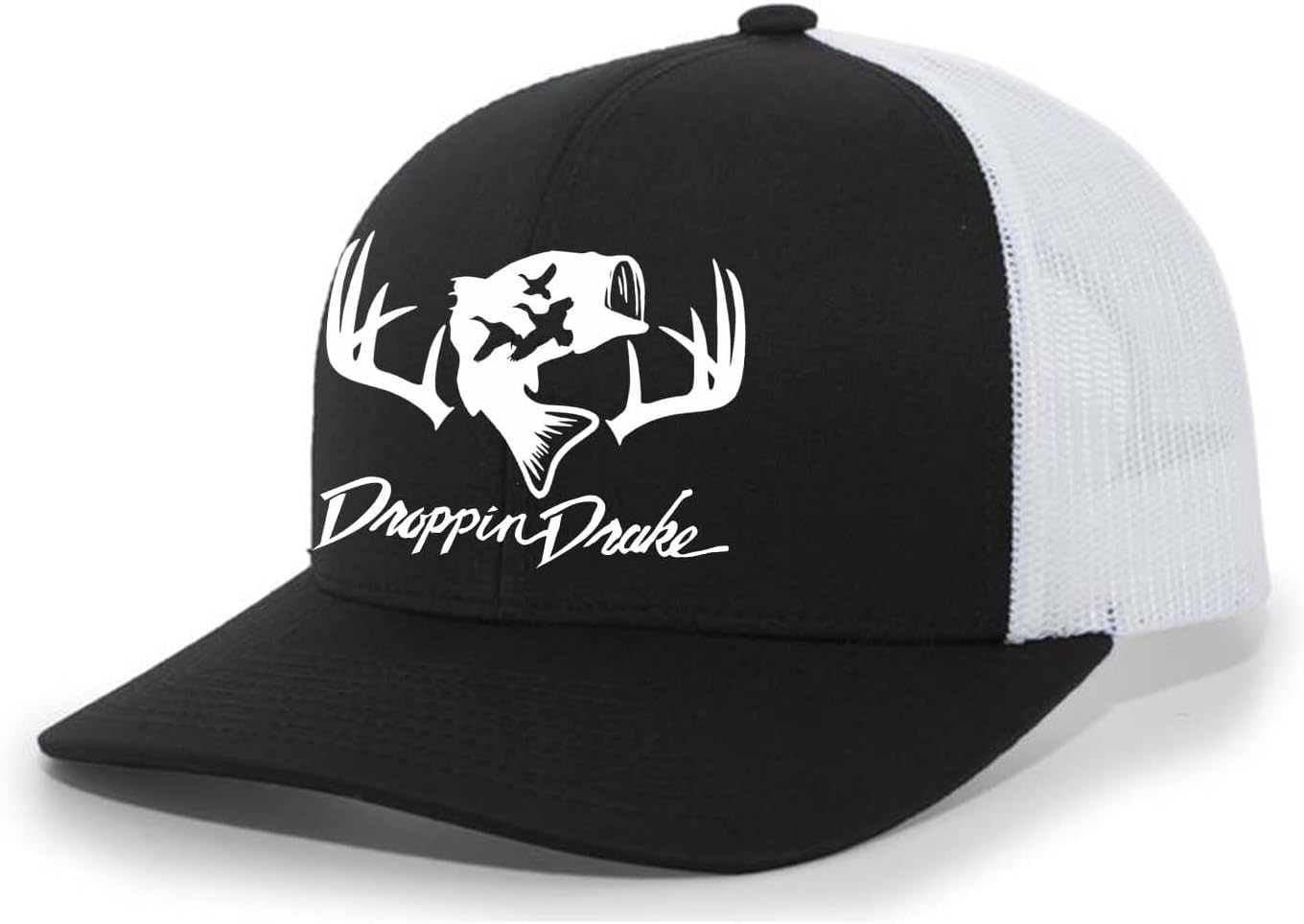Droppin Drake Hunting Hat Deer Hunting Fishing Duck Hunting Mesh Back Embroidered Trucker Hat