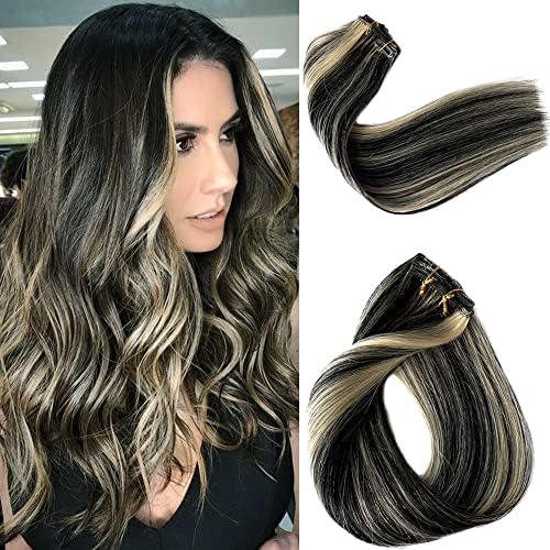 black hair blonde extensions