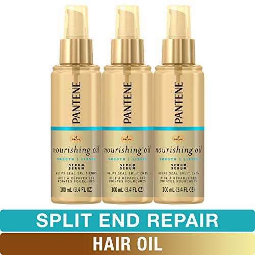 Pantene Hair Oil Treatment Serum, Pro-V Lightweight Nourishing Split End Repair, 3.4 Fl Oz, Triple Pack