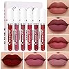 6Pcs-Matte-liquid-lipstick-SetDark-Red-Matte-Lipstick-Lip-Stain-Long-Lasting-24-Waterproof-Lip-Gloss-Gift-Set-Lipstick-Sets-for-Women-Lippies-Lip-Matte-Makeup-Lipgloss-Beauty-Cosmetics-Color-02 6Pcs Matte liquid lipstick Set,Dark Red Matte Lipstick Lip Stain Long Lasting 24 Waterproof Lip Gloss Gift Set ,Lipstick Sets for Women Lippies Lip Matte Makeup Lipgloss Beauty Cosmetics (Color-02)
