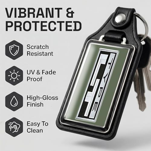Image of Brotherhood Car Key Chain for Camaro - Classic Models Keychain for Men and Women Gift Key Ring - Light Green - Type LT