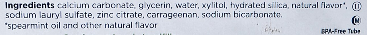 Tom's of Maine Fluoride-Free Antiplaque & Whitening Natural Toothpaste, Spearmint, 5.5 oz. : Beauty & Personal Care