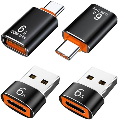 Set 5 Adattatori USB: 2x USB Femmina A Tipo C E 3x Tipo-C Femmina A USB - Adattatore OTG Nero