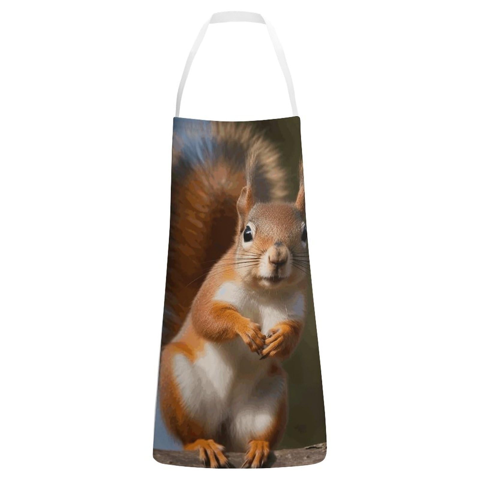 VTCTOASY Apron Adjustable Bib Apron for Women Men Squirrel Funny Animal Chef Aprons for Cooking, Squirrel Funny Animal, 70x80cm