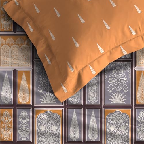 Image of MYTRIDENT Celebration Bedsheet Gifting Collection Double Size - Gharana Grey