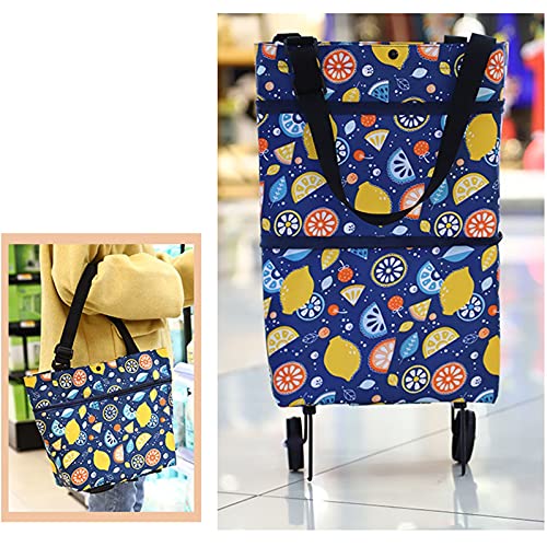 TTWLJJ Faltbarer Einkaufstrolley, Mit Rollen, Leichter Einkaufswagen Mini Leiser Einkaufswagen Multifunktionaler… – Bild 4