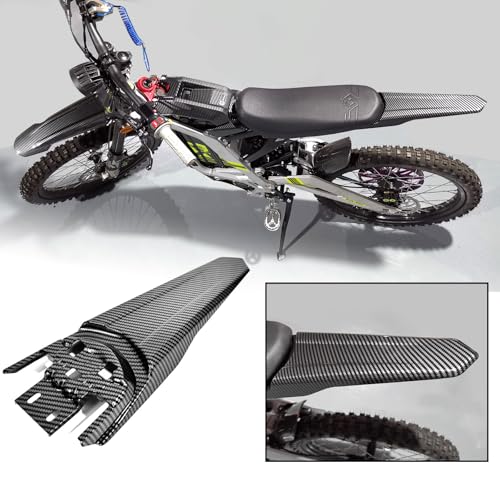Image of Extended Tail Fender for Surron Light Bee X /S,Imitation Carbon Fiber Dirt Bike,Extra Long Mudguard Tail Fender for Suron (Water Transfer)