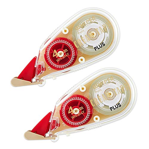 PLUS WH-814Y Correction Tape, Whitepaper Pouch, Cream Tape, 0.2 inches (4 mm), 51-642 x 2