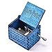 Caja de música de madera tallada con manivela de mano y madera hecha a mano, melodía agradable, cumpleaños, Navidad, Año Nuevo para niños (tema Harry Potter, Bule A08)