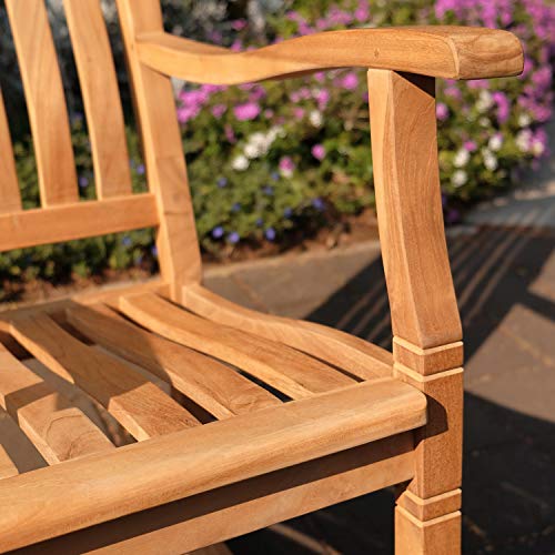Cambridge Casual Wooden Arie Patio Porch Rocking Chair For Outdoor, Single Item/Natural Teak #TOP6