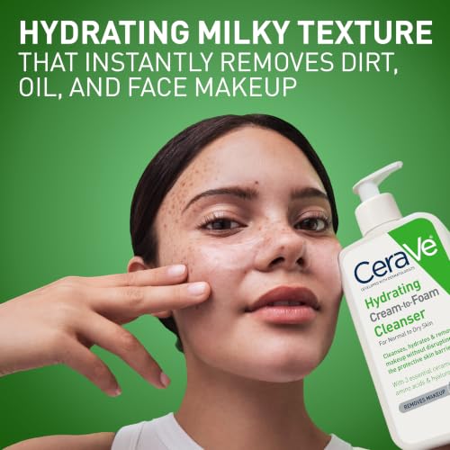 CeraVe Hydrating Cream-to-Foam Cleanser 19 oz: a richer start with a foaming finish product view 4