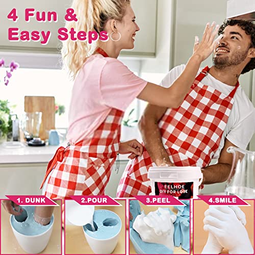 Gifts For Her Mom Women,Diy Hand Casting Kit -Plaster Hand Mold Casting Kit, Anniversary Birthday Gifts For Couple Gifts For Him Her Boyfriend Girlfriend,Adults, Wedding Friends #TOP4