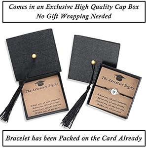 Sam lori 2025 graduation gifts for herhim adjustable bracelet comes in cap box with quote cards for high schoolcollegemiddle school grads  urban country home decor