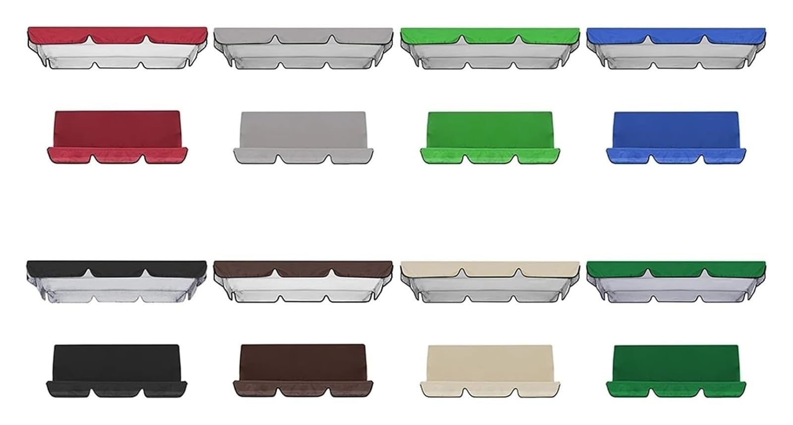 Funda para Asiento de Columpio de jardín, Columpio Asiento de jardín Cubierta Repuesto for Porche Multicolor