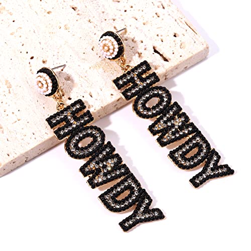 Western Cowgirl Earrings For Women Sparkle Rhinestone Cowboy Boot Hat Dangle Earrings Hypoallergenic Bachelorette Party Howdy Dangling Earrings Nashville Rodeo Country Concert Outfits For Women (Cowgirl Earrings A Set) #TOP5