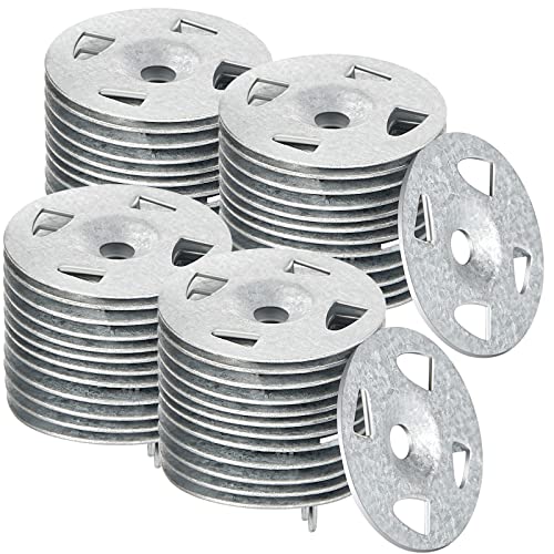 Washers for Installation of Foam Board Panels 1-1/8 Inch Galvanized Steel Washer for Fixing Fastening Installation(150 Pcs)