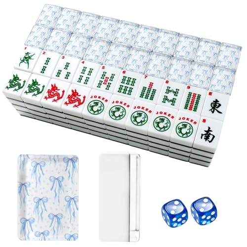 Set de Fichas Mahjong Americano con Bolsa y Dados miniatura 1