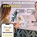 Crystal Display Stand with NFC Chip & QR Code - Compatible with Google Business Page Easy Access for Customer Reviews, Boost Business Reviews, No Monthly Fees, One-time Purchase for Lifetime Use