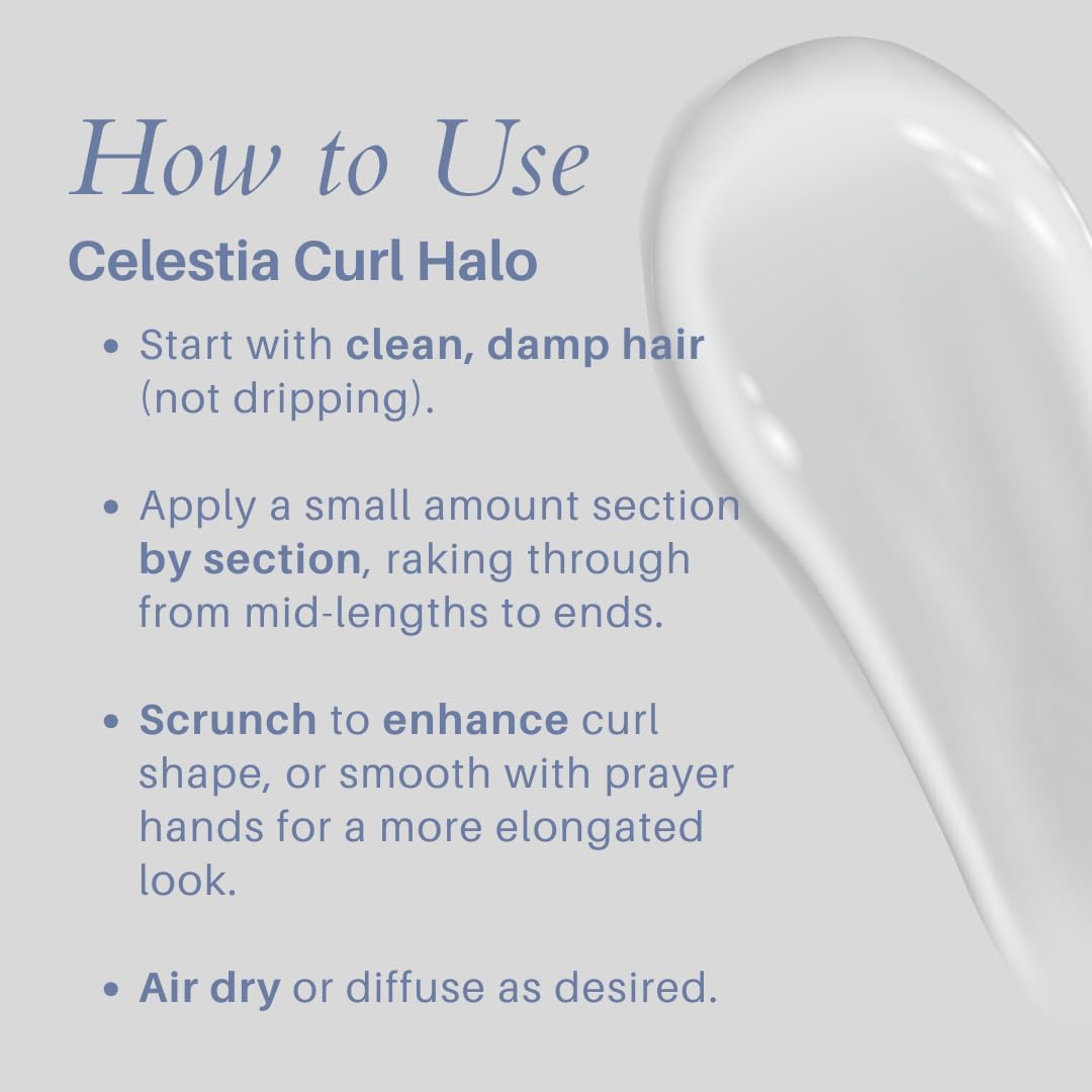 NAVY HAIR CARE Celestia Halo Curl Gel | Flexible Hold, Hydration & Definition | Lightweight Gel for All Curl Types | Aloe, Jojoba & Amino Acids | Vegan & Cruelty-Free | 13.5 oz