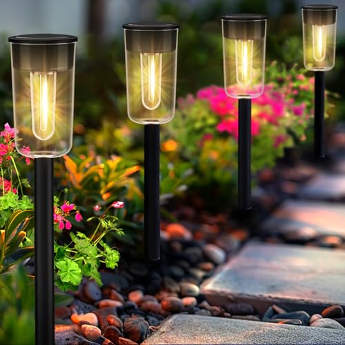 Qualdout Solar Pathway Lights Outdoo 8 Pack, Bright Solar Path Lights for $19.93 (34% Off) at Amazon