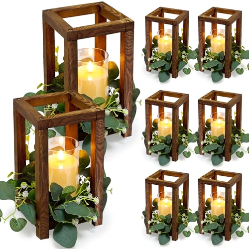 YMDOBIGER 18 Pcs Wooden Wedding Lantern...