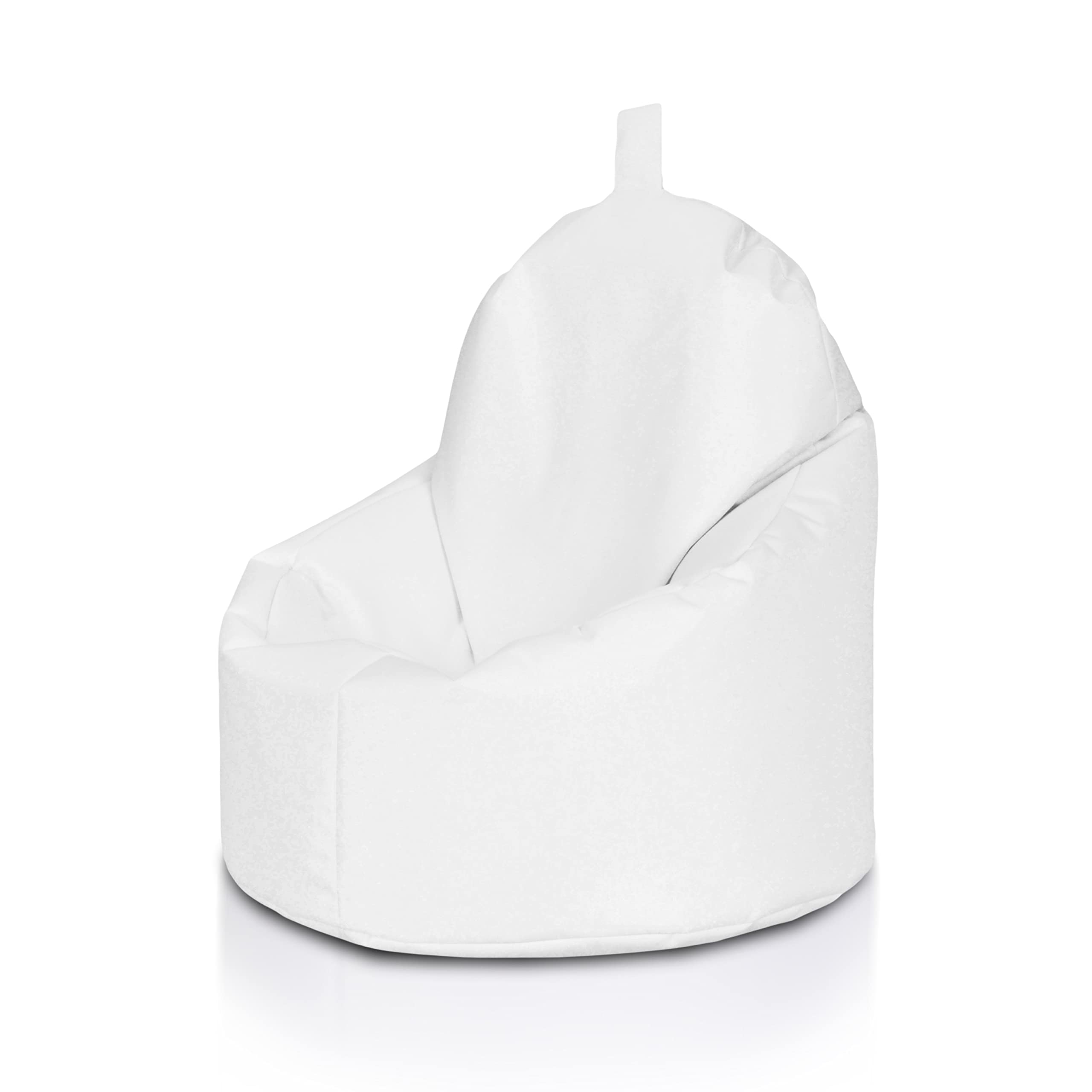 Ecopuf Yoko Pouf a Sacco Seduta Alta con Maniglia Poltrona Sacco in Poliestere Impermeabile da Esterno 70x75 cm