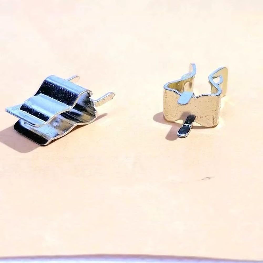 per 1000 portafusibili, 6 x 30 mm, clip a molla in ottone, clip di sicurezza 6 x 30 mm, nichelato, durevole, morsetto di sicurezza 6 x 30 mm, per fusibili in vetro, confezione da 1000 portafusibili 6