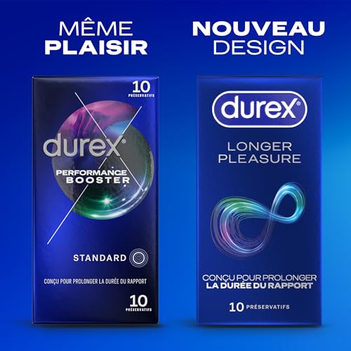 Durex Performa Kondome (Aktverlängernde Kondome, mit 5% benzocainhaltigem Gel für länger andauerndes Sexvergnügen) {1 x 10 Stück}… – Ansicht 5