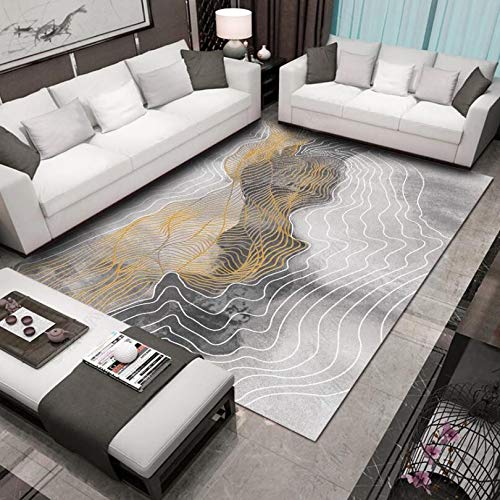 Tapis salon moderne poil court lavable antidérapant 140x230