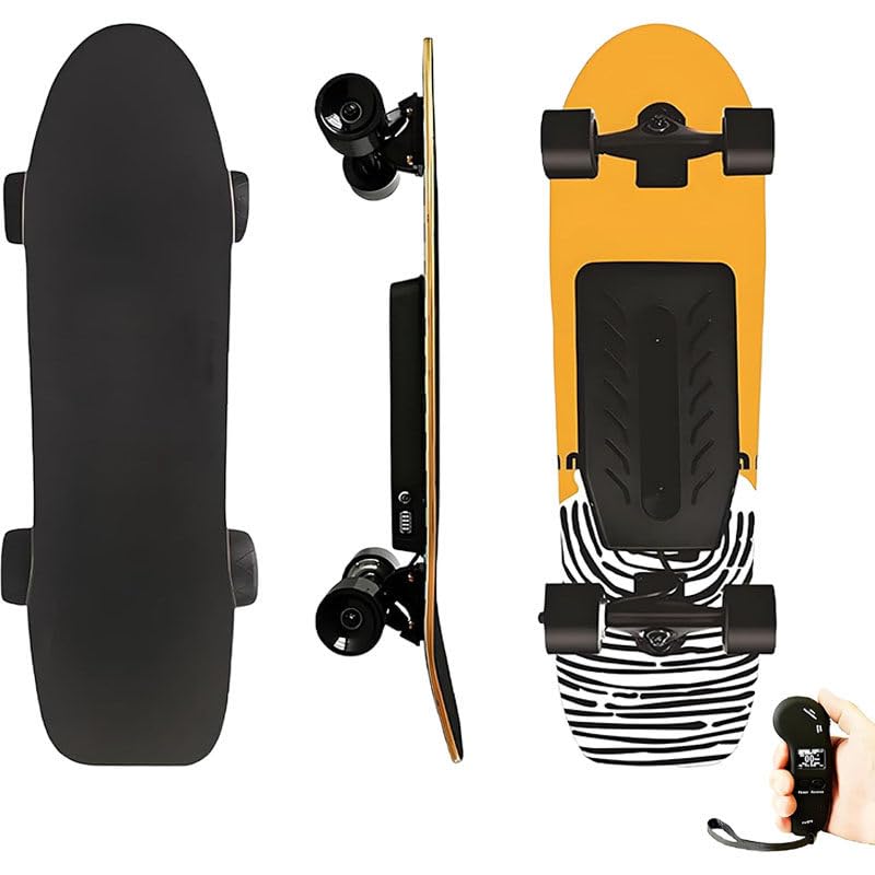 Skateboard Elettrico Multifunzione con Telecomando - 170W Motore, 450kg Portata Massima, 22km/h, Scalata 30°, Ricarica...