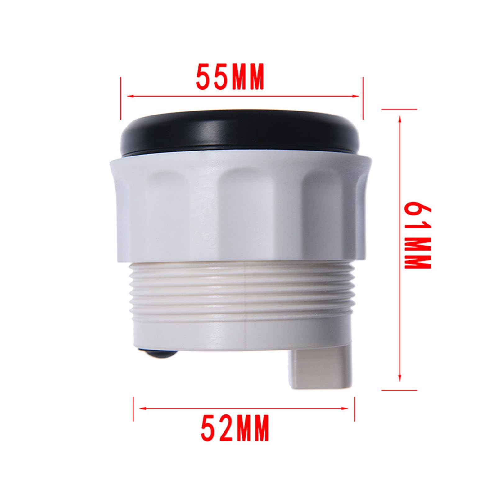 Geloo Misuratore di livello dell'acqua da 52 mm, indicatore di livello dell'acqua impermeabile 0-190ohm e 240-33ohm regolabile con retroilluminazione a 7 colori per auto moto yacht barca