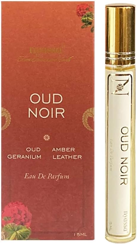 Nyassa Oud Noir EDP | Premium Eau De Parfum | Long Lasting Perfume | Unisex | With notes of Oud, Amber, Geranium and Leather (15ml)