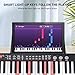Lexington 61 Key Keyboard Piano, Complete Electronic Piano Keyboard Set for Beginners Adults, Portable Music Keyboard with Lighted Keys, Teaching Modes, Stand, Case, Microphone (Black)