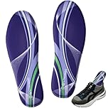 7STROBBS Cushion Memory Foam Insoles, Comfort Soft Inner Soles for Men Women, No Deform Replacement Insole for Trainer, Work Boot, Running, Walking Shoes Purple UK 8