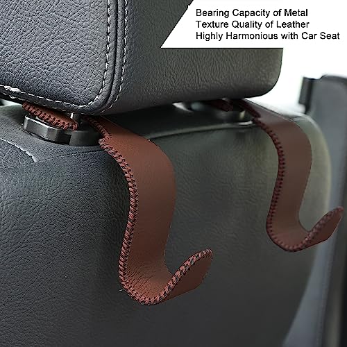 Image of 4-Pack Car Headrest Hooks Holds 55lbs Seat Storage Organizer for Bags