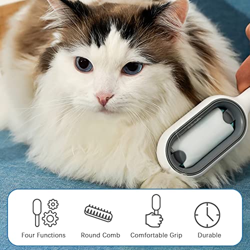 Mingzhe Pente de remoção de pêlos de limpeza de animais de estimação atualizado 4 em 1 com 10 peças