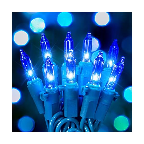 Hopolon clear christmas lights set 2pack 50count 13feet incandescent bulb mini string lights for indoor christmas tree garland birthday wedding festival decor