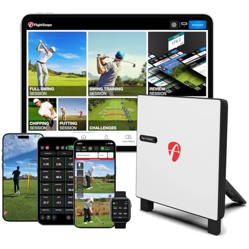 FlightScope X3C Carbon Golf Launch Monitor and Simulator with Full Tracking Radar from Impact to...