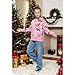 RETSUGO Christmas Dog Sweatshirts for Girls Pullover Tops with Kangaroo Pocket Fashion Toddler Xmas Sweaters & Hoodies (8514-6T)