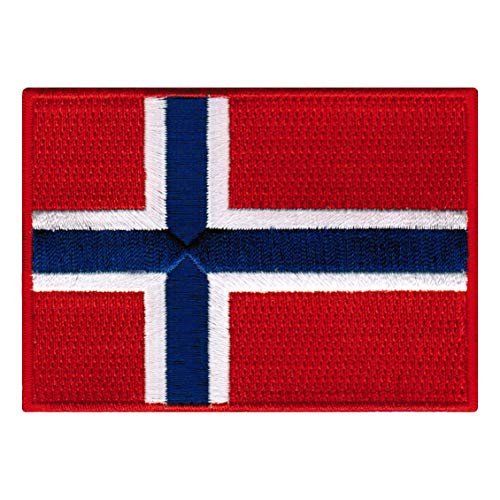 Cypress Collectibles - Norway Flag Patch - Premium Embroidered Appliqué - European Country Iron On Patches - Dimensions: 3.5