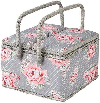 Scatola Cucito Hobbygift Groves - Motivo Fioritura Grande In Cotone 711503