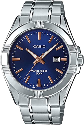 Casio MTP1308D-2AV �����Y �X�^���_�[�h �X�e�����X�X�`�[�� �u���[�_�C���� �J�W���A�� �A�i���O�E�H�b�` �u���[, �u���[