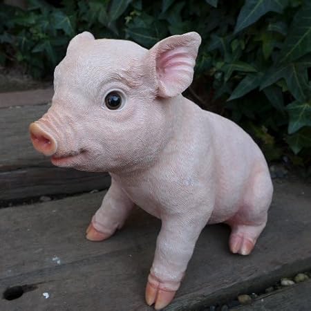 Amazon ぶたの置物 ピッグ ３７３０ ００ ぶた ブタ 豚 オーナメント オブジェ ガーデン ガーデニング インテリア マスコット アニマル 雑貨 ディスプレ 置物 オブジェ オンライン通販