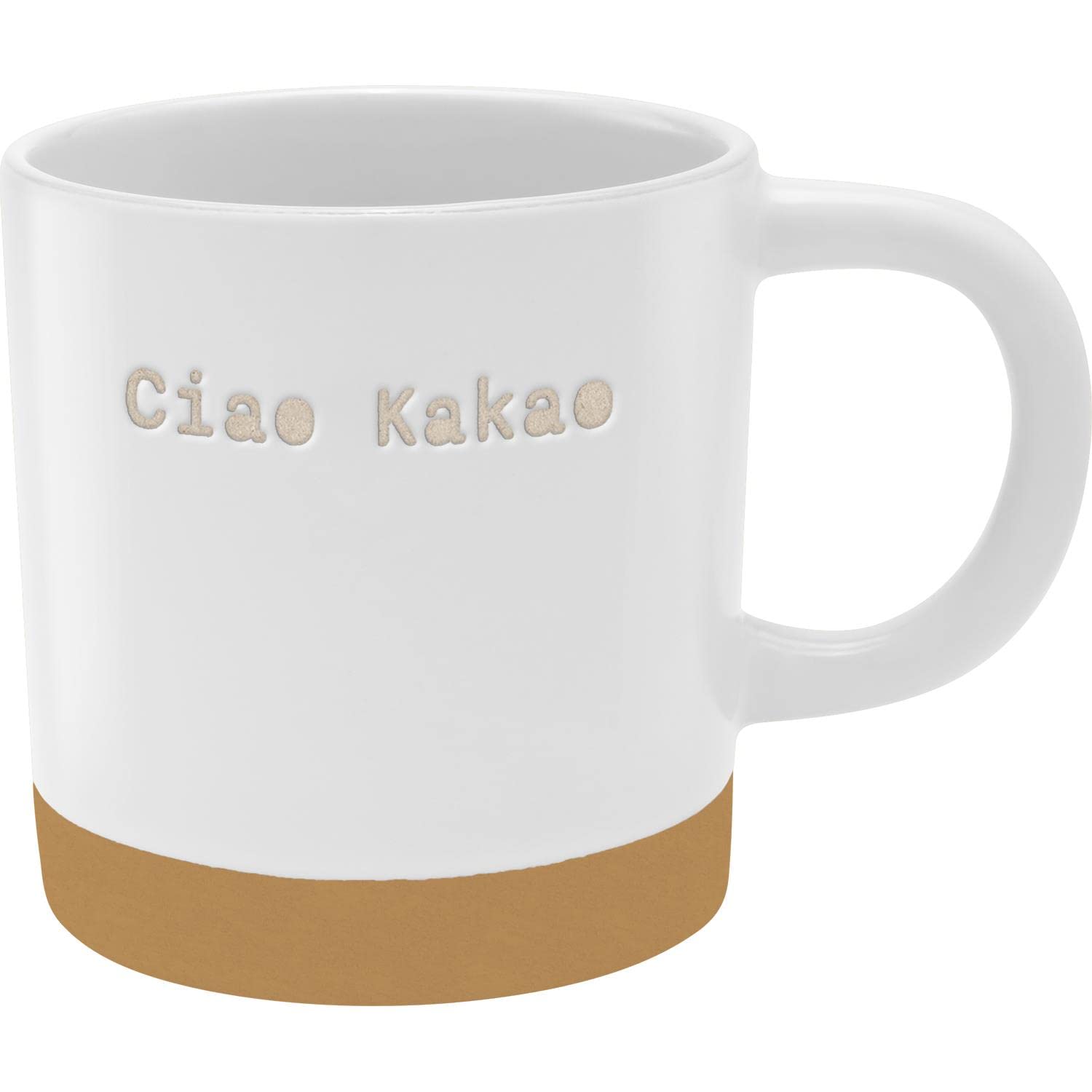 GRUSS & CO Mug with Engraving Ciao Kakao, Stoneware, 40 cl, Multi-Coloured, Gift Friends, 48431