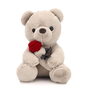 Teddy Bear Plush Bear Teddy with Rose 23 cm Teddy Bears Rose Stuffed