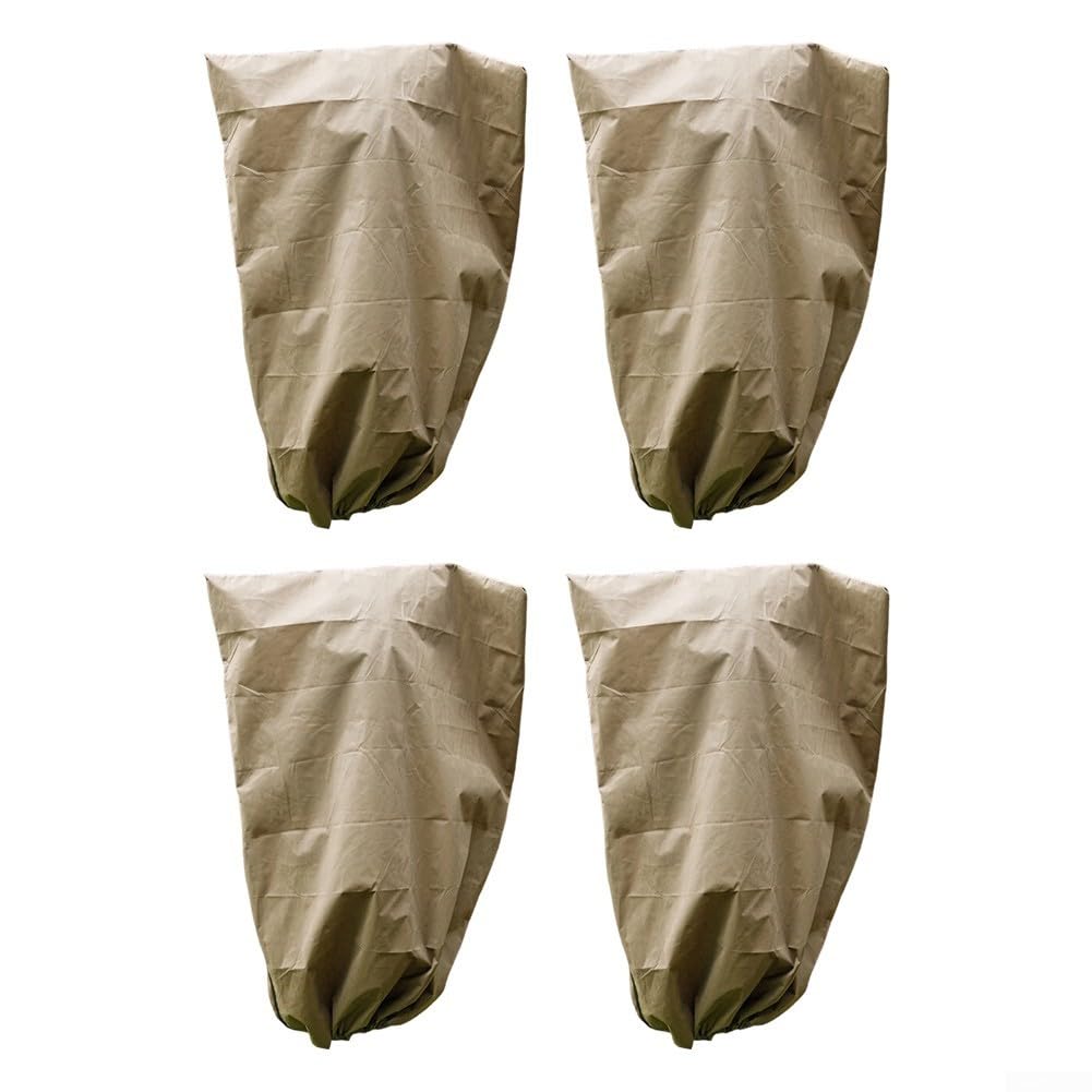 Copertura antigelo per piante, confezione da 4, grande, riutilizzabile, in tessuto non tessuto, 80 x 99 cm, per piante da giardino