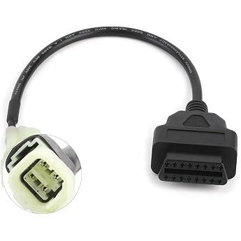 4 Pin OBD2 Adapter for Motorcycle Diagnostics Diagnostic Adapter Cable OBD2 Adapter Plug OBDII-DDA Connector for K-Line Models for Vehicles Motorcycles Diagnostic Tool