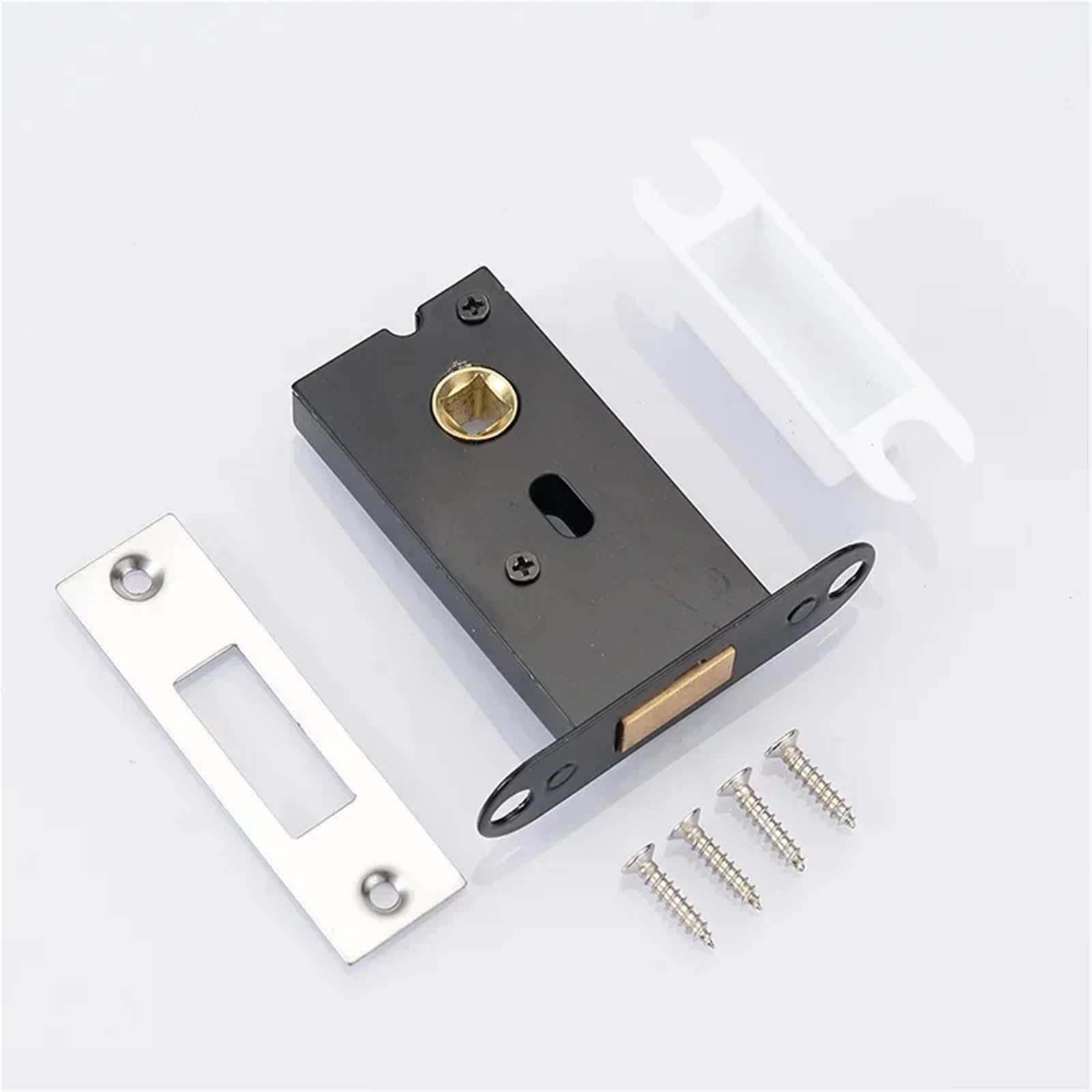 Sxolcoufoh C-Copper Tongue Stainless Steel Door Lock Pull Ring Square Tongue Partition Wooden Concealed 1Pcs(C-Copper Tongue)