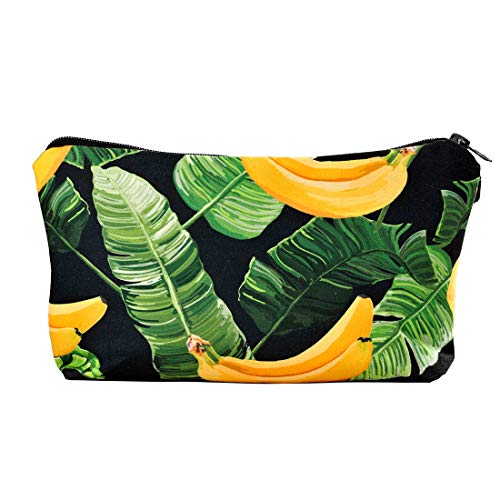 Mothers day gifts Cosmetic Bags for women Functional Makeup bags Small makeup pouch Travel bags Toiletries case Durable Waterproof bags Accessories Organizer Fashion Women Gifts (Banana)