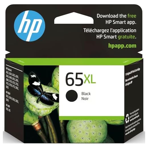 HP 65XL Black High-yield Ink Cartridge | Works with HP AMP 100 Series, HP DeskJet 2600, 3700 Series, HP ENVY 5000 Series | Eligible for Instant Ink | N9K04AN